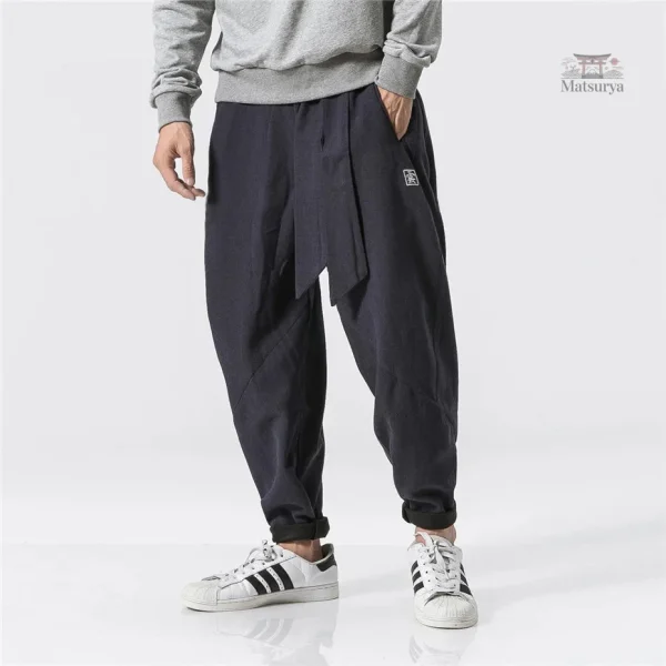Pantalon Japonais pour homme, coupe ample et confortable