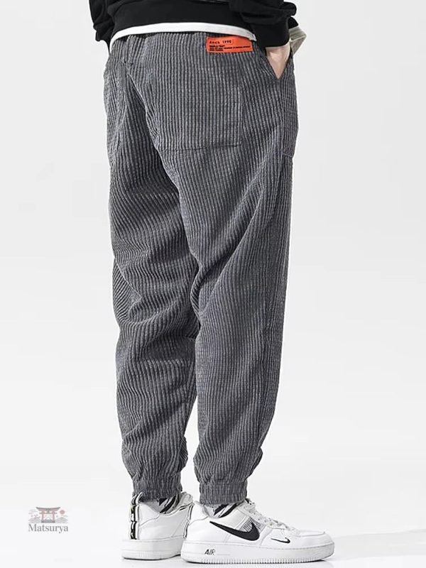 Pantalon japonais en velours pour femme