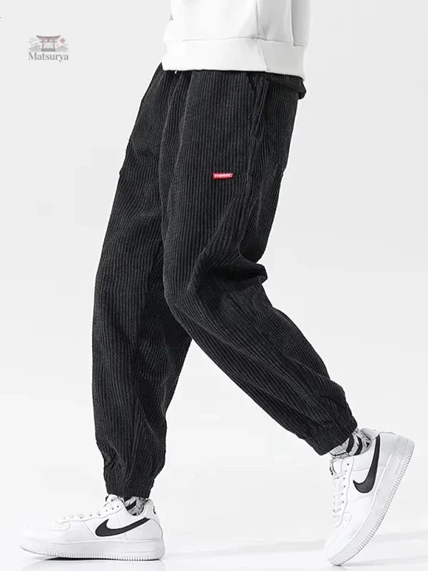 Pantalon baggy confortable en velours