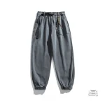 Pantalon Japonais Casual avec Taille Élastique