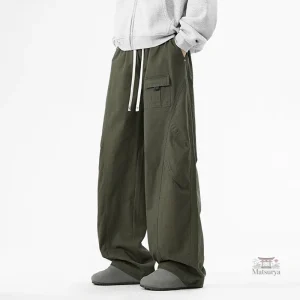 Pantalon Large en Coton pour Homme, style cargo