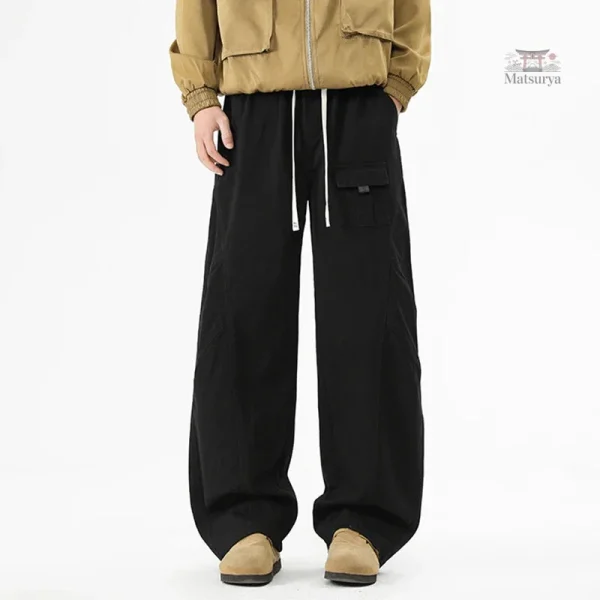 Pantalon Japonais Homme en Coton, coupe ample