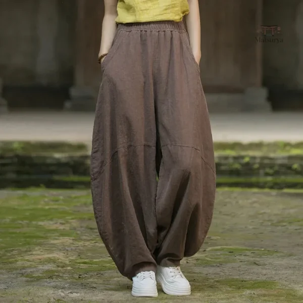 Pantalon mode femme avec coupe ample