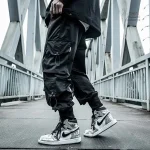 Pantalon cargo décontracté, design techwear pour homme
