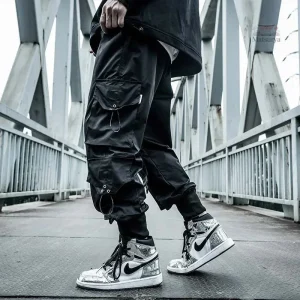 Pantalon cargo décontracté, design techwear pour homme