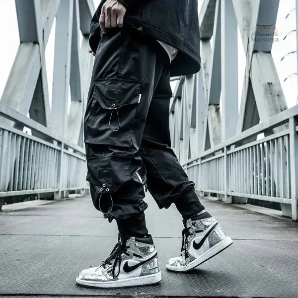 Pantalon cargo décontracté, design techwear pour homme