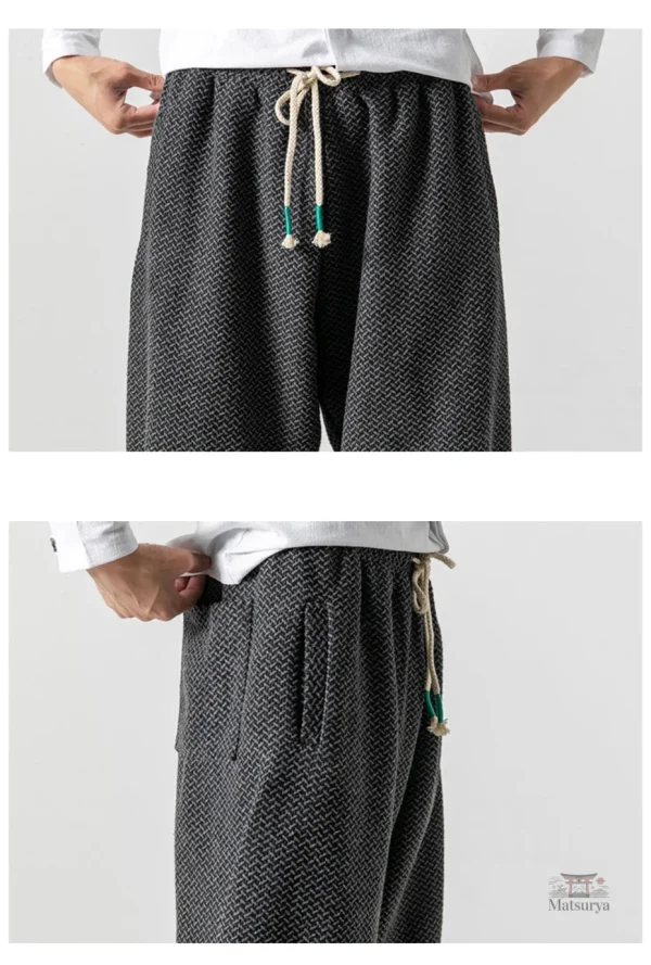 Pantalon japonais avec style relax pour homme