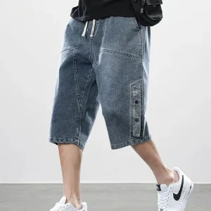 Pantalon Japonais Décontracté en Jean Court