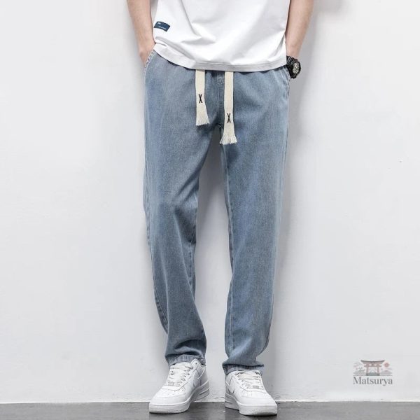 Pantalon en tissu denim japonais