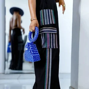 Pantalon léger femme, design estival japonais