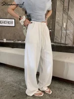 Pantalon élégant en Lin et Coton, pour un look féminin