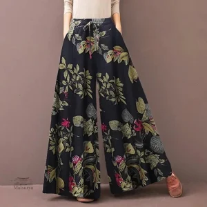 Pantalon Fleuri Femme Japonais
