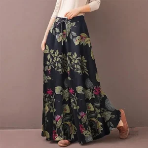 Pantalon Imprimé Femme Style Japonais