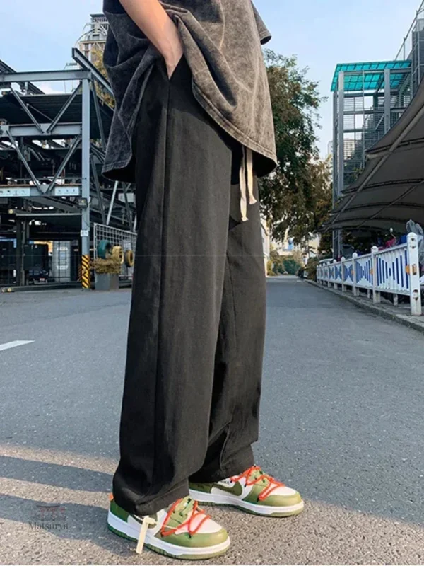Pantalon ample inspiré de la mode japonaise pour homme