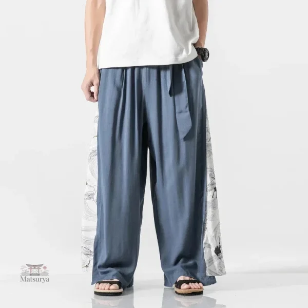 Pantalon Japonais ample avec taille élastique