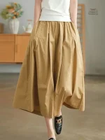 Pantalon ample en coton japonais pour femme