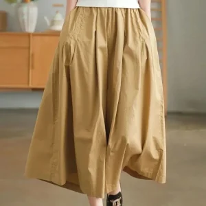 Pantalon ample en coton japonais pour femme