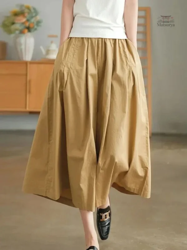 pantalon-japonais-ample-en-coton-1 Pantalon ample en coton japonais pour femme