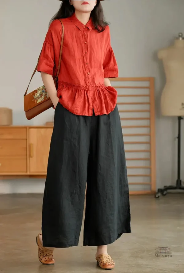 Pantalon Japonais Ample Femme