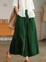 Pantalon Femme Coupe Ample Japonaise