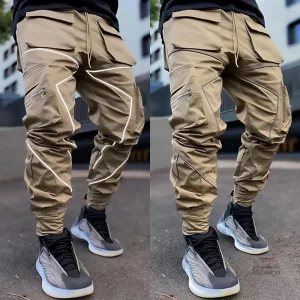 Pantalon Japonais Réfléchissant de style Cargo