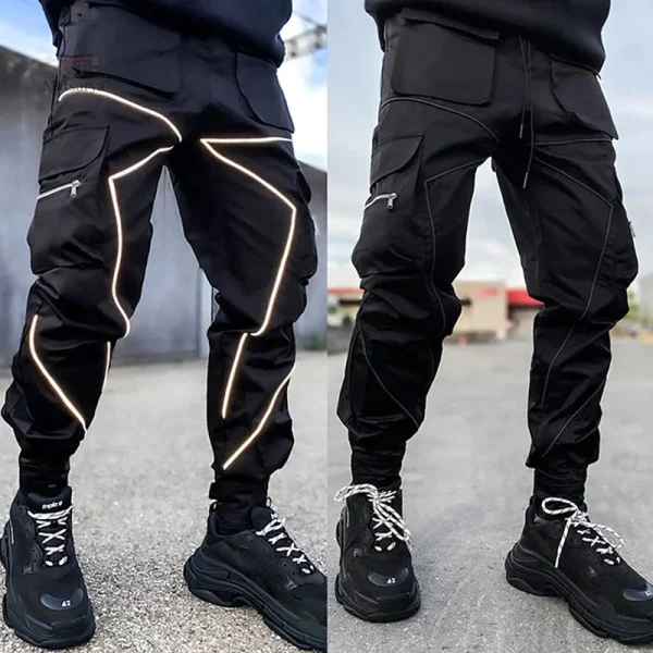 Pantalon Hip Hop avec finition réfléchissante