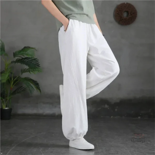 Pantalon confortable aux motifs inspirés du Japon