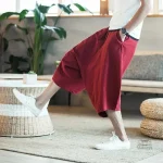 Pantalon court style japonais, confort et élégance