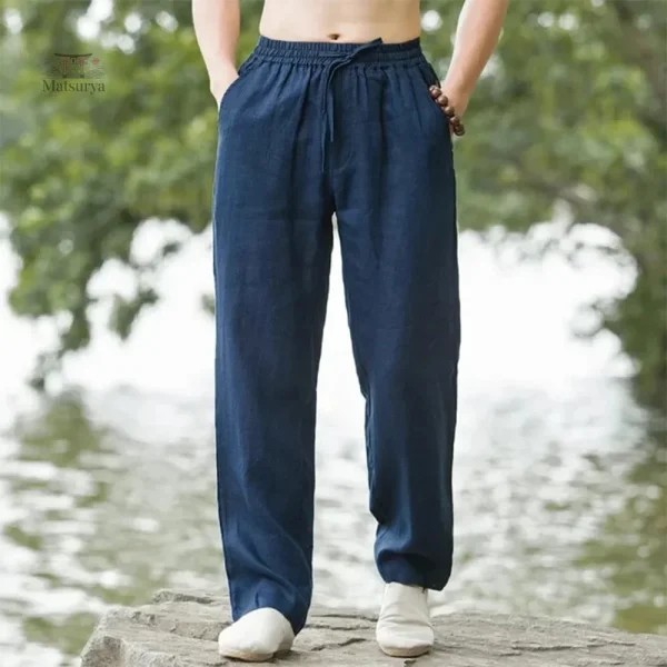 Pantalon d'Été en Lin Japonais