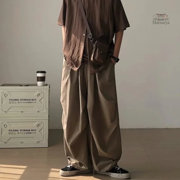 pantalon-japonais-decontracte-a-jambes-larges-1 Pantalon Japonais Décontracté à Jambes Larges