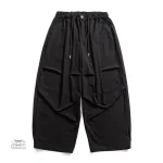 Pantalon décontracté à larges jambes, style japonais