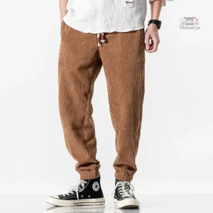 Pantalon Velours Homme Style Japonais