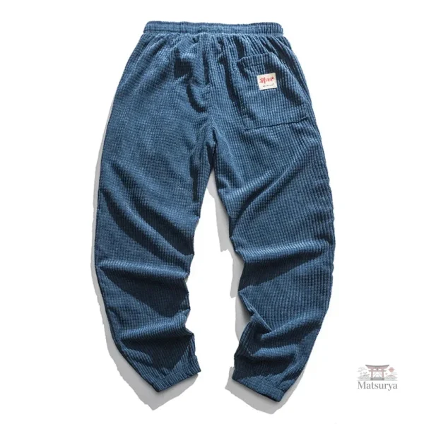 Pantalon de Style Japonais en Velours Doux