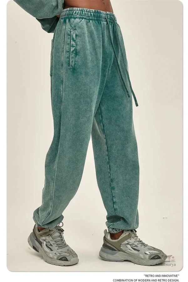 Pantalon rétro avec effet délavé