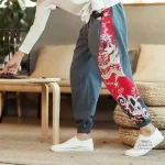 Pantalon Japonais tendance avec design dragon
