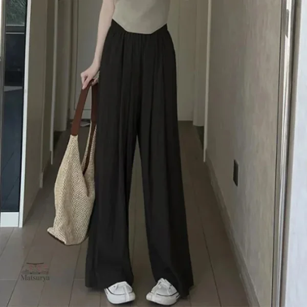 Pantalon Femme en Drapé Japonais