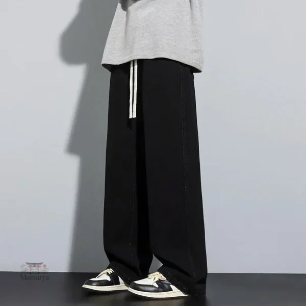 Style Japonais : Pantalon Droit en Jean
