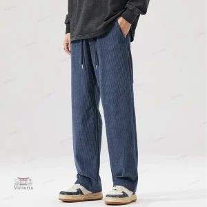 Pantalon Japonais Droit en Velours