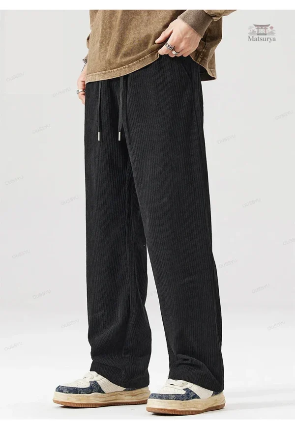 Vêtement Japonais, Pantalon Droit en Velours