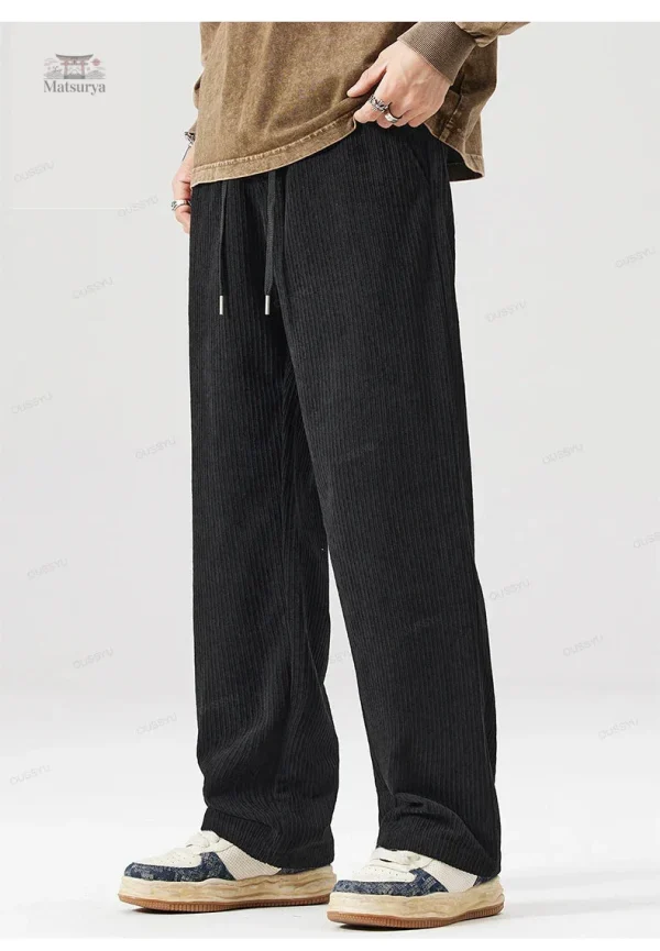 Pantalon Homme en Velours, Design Japonais