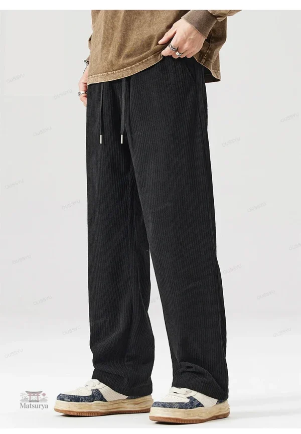 Pantalon en Velours pour Homme, Élégance Japonaise