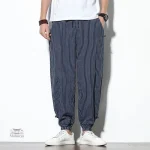 Pantalon en Lin style Japonais pour un look décontracté