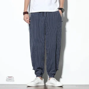 Pantalon en Lin style Japonais pour un look décontracté
