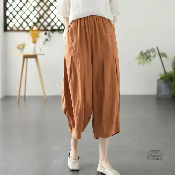 Pantalon en Toile D'inspiration Japonaise