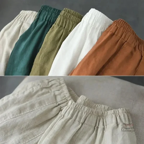 Pantalon en Toile Femme Style Asiatique