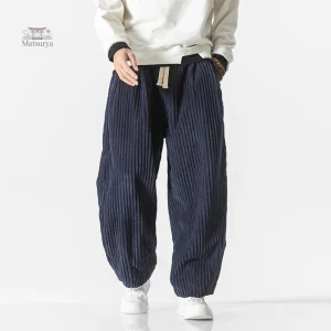 Pantalon Japonais en Velours Côtelé