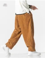 Pantalon velours côtelé pour look décontracté