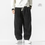 Pantalon japonais tendance en velours