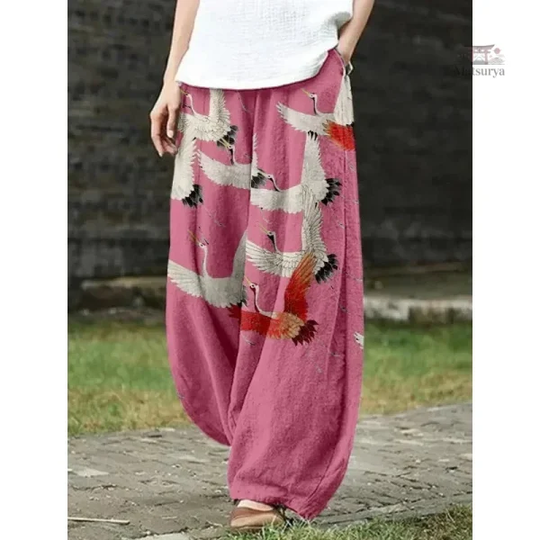 pantalon-japonais-femme-a-motif-1 Pantalon Japonais Femme à Motif