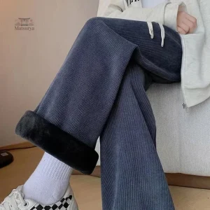 Pantalon Japonais Femme Velours Côtelé